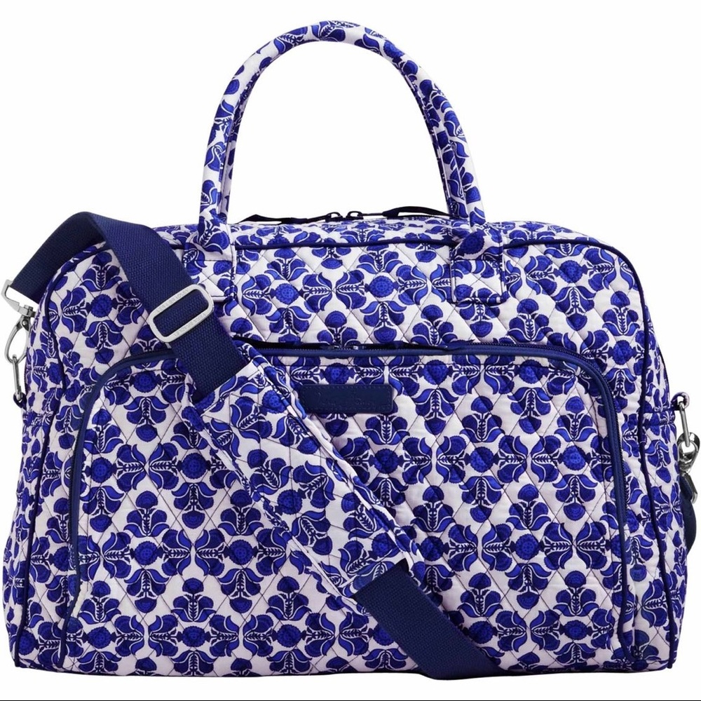 NEW VERA BRADLEY GRAND TRAVELER COBALT TILE